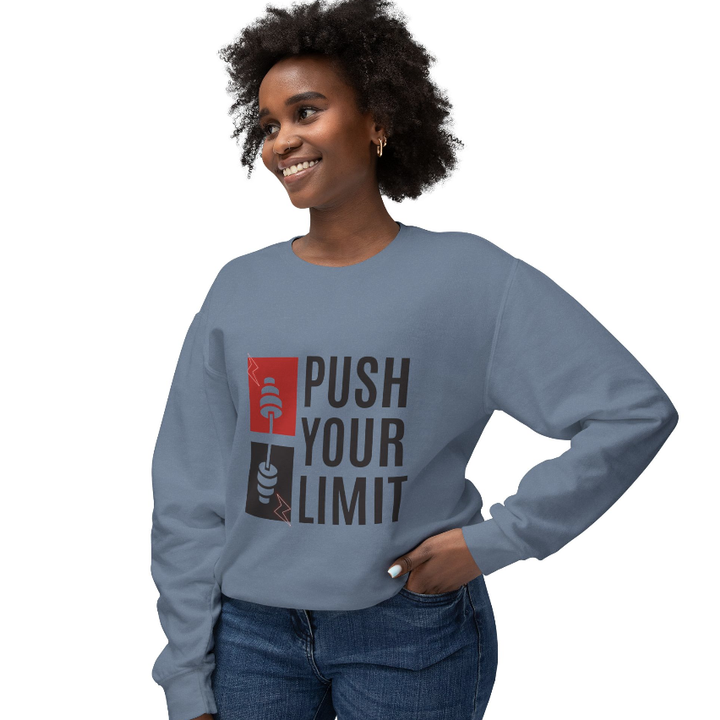 Push Your Limit - Unisex Lightweight Crewneck Sweatshirt