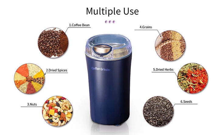 2024 New Small Electric Grinding Machine Grain Grinder Coffee Grinder Stainless Steel Nuts Beans Grains Mill Herbs  for kitchen